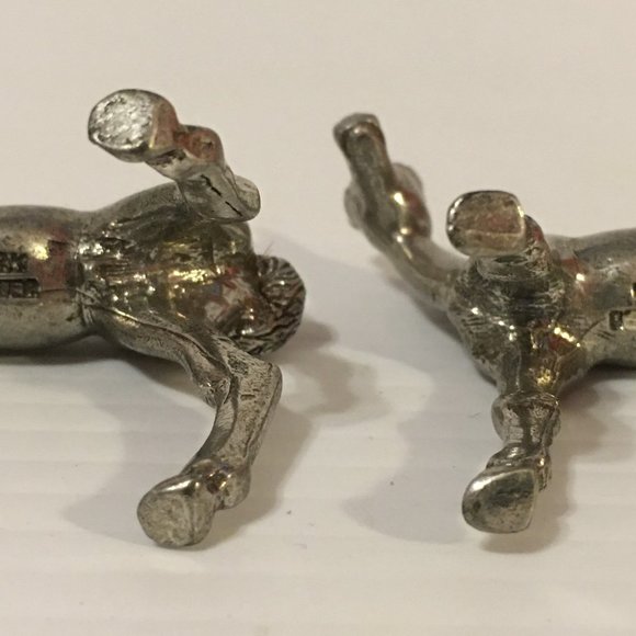 Vtg KIRK Pewter Horse Colt Pony Figurine 2.5" X 2 Collectable - Picture 6 of 6